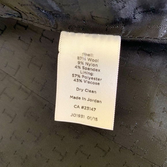 Talbots black 87% fine wool 2 Pc pants suit short blazer & straight pants US 8 - Picture 10 of 16